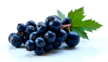 Fototapeta premium Black currant isolated on white background