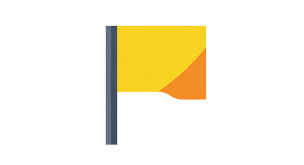 Isolated Blank Flag
