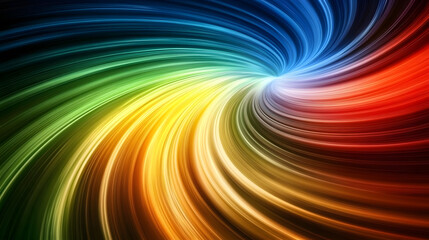 Vibrant Rainbow Swirl: Abstract Art