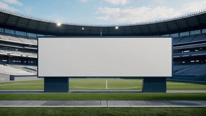 Obraz premium Blank billboard mockup at sports stadium entrance