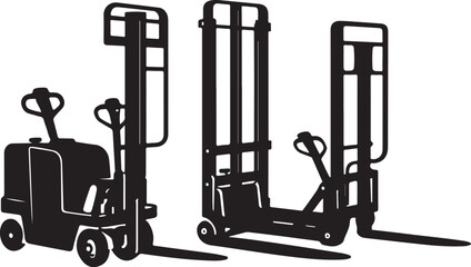 Electric Pallet Jack Silhouettes
