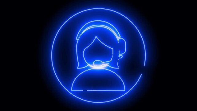 Collection of icons for e commerce neon animation