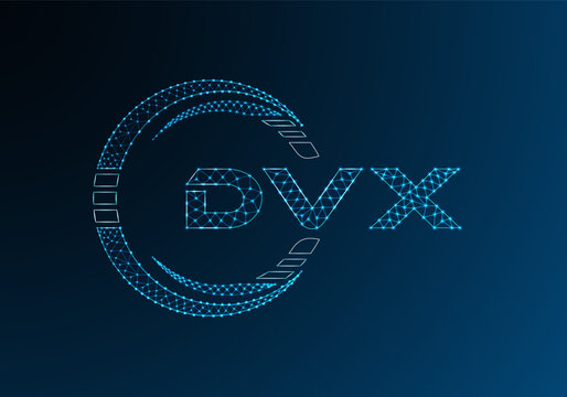 DVX low poly letter logo vector design. DVX lower poly logo design.