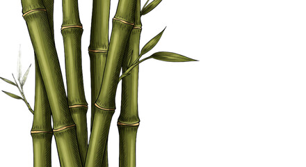 Fototapeta premium Lush Bamboo Thrives Against Dark Backdrop