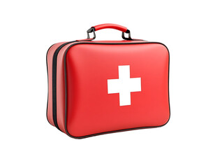 Obraz premium Red First Aid Kit with White Cross