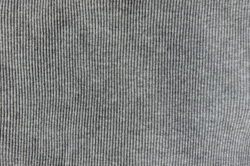 Surface of heather grey rib knit fabric