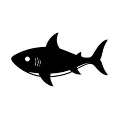 Cute Baby Shark Vector Silhouette