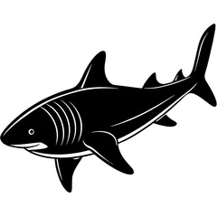 Resting Nurse Shark Silhouette