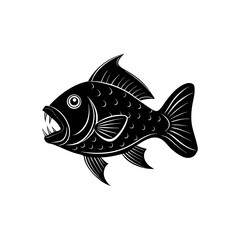 Parrotfish Silhouette with Beak-Like Mouth