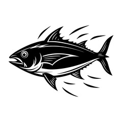 Tuna Fish Silhouette at Full Speed