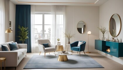 Photo interior modern design room 3d illustration