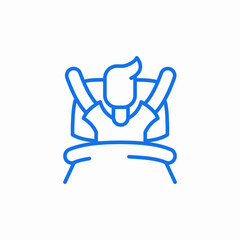 wake up stretch icon sign vector