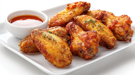 Alitas de pollo fritas crujientes