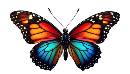 butterfly on white