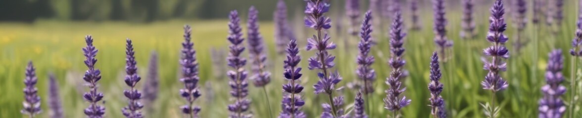Obraz premium Busy bee gathering pollen from vibrant purple lavender blossoms in sunny meadow, botany, meadow, pollen