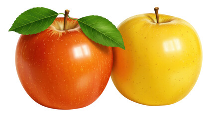 Isolated Two apples