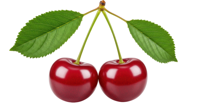 Isolated Cherries