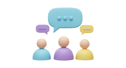 Isolated People Talking