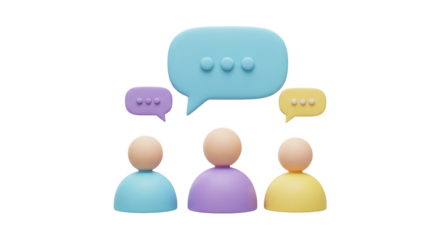 Isolated People Talking