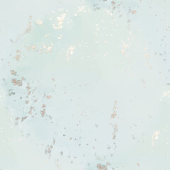 Foil Alcohol Ink Marble. Green Art Paint. Golden