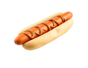 Delicious 3D Rendered Hot Dog with Mustard on a Bun