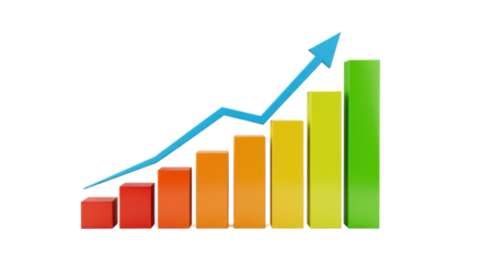 Isolated Business Chart