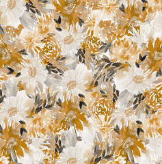 Colorful Flower and Leaf Patterns with Beautiful Textures
