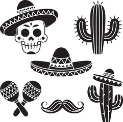 &ldquo;Cinco de Mayo Silhouette Bundle | Mexican Fiesta SVG Clipart with Sombreros, Pi&ntilde;atas & Maracas&rdquo;

&ldquo;Fiesta Silhouette Pack | Cinco de Mayo SVGs for T-Shirts, Party Decor, and Crafts&rdquo;
