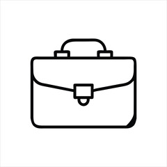  briefcase vector icon isolated on white