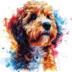 Doodle Mom Sublimation Design &ndash; Colorful Dog Mama Illustration for T-Shirts, Gifts, and Dog Lover Merchandise