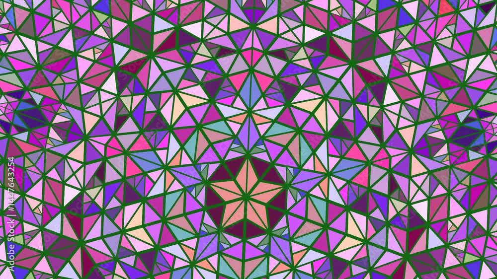 Poster geometrical circular tile pattern mosaic background - seamless looping animation