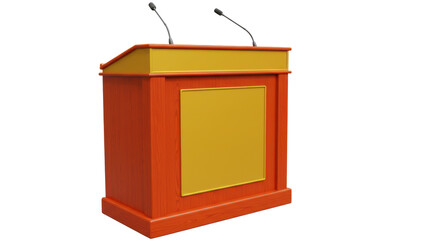 Isolated Podium with Microphones