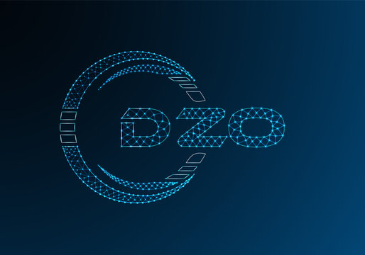 DZO low poly letter logo vector design. DZO lower poly logo design.
