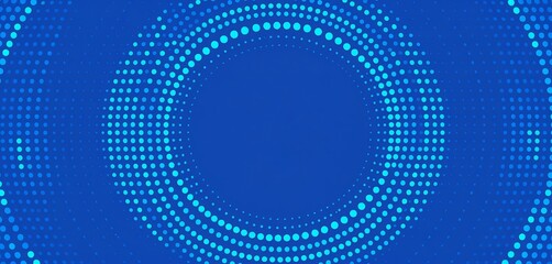 Abstract light blue and blue halftone dot pattern in circular design , print, vibrant