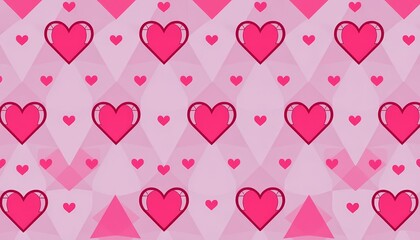 Abstract minimalist geometric heart pattern Seamless vector background for Valentine's Day, wedding invitations, or wallpaper, seamless pattern,  vector illustration