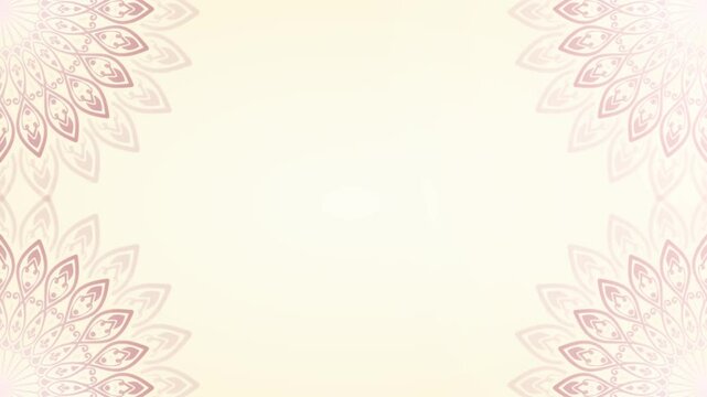 vintage background animation with mandala in the corner
