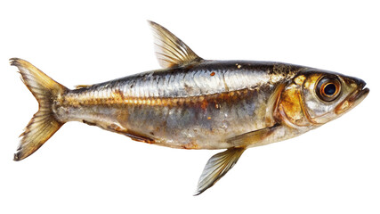 Naklejka premium Isolated fresh herring fish displayed on black background in a close up view