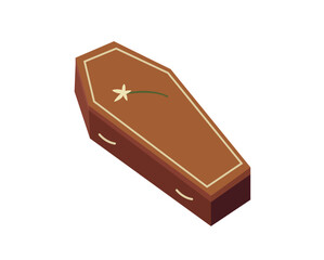 wood casket coffin death rip vector illustration emoji symbol sign icon flat design