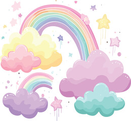 Rainbow Vector Art – Colorful and Vibrant Rainbow Illustration for Sublimation, T-Shirts, Adobe Illustrator Artwork