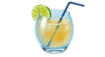 Isolated Glass of Lemonade