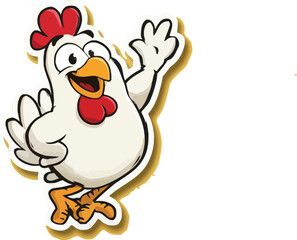 Mascot Chicken Design &ndash; Cute and Playful Chicken Illustration for Logo, Branding, and T-Shirt Sublimation -Adobe Illustrator Artwork