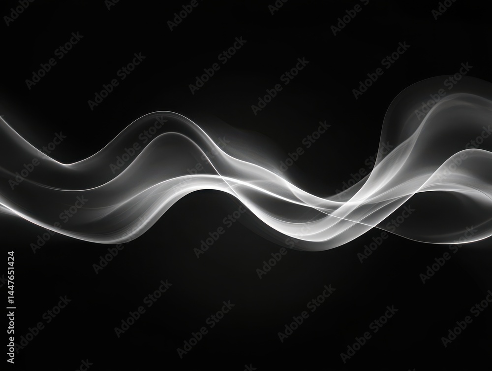 Poster light loop of vapor, blurring ripple background