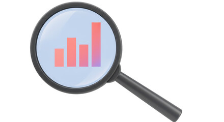 Isolated Magnifying Glass with Graph
