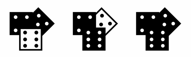Dice icon on white background. Vector logo dice illustration.