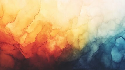 Abstract Watercolor Painting: A Symphony of Warm and Cool Hues