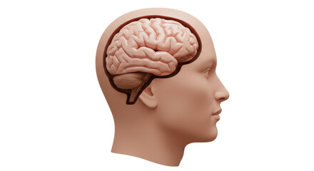 Isolated Head Showing Brain