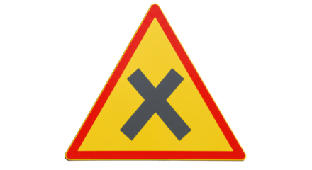 Isolated Crossroad Sign