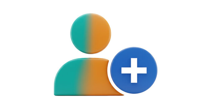 Isolated Add Contact Icon