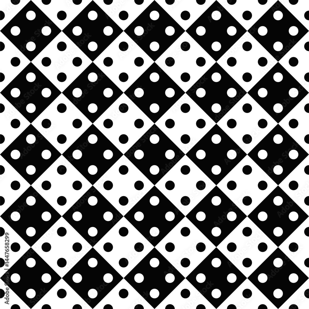 Poster retro abstract black and white circle pattern background