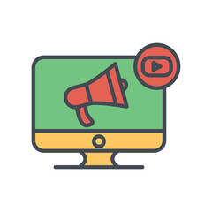 Video Marketing Icon Design